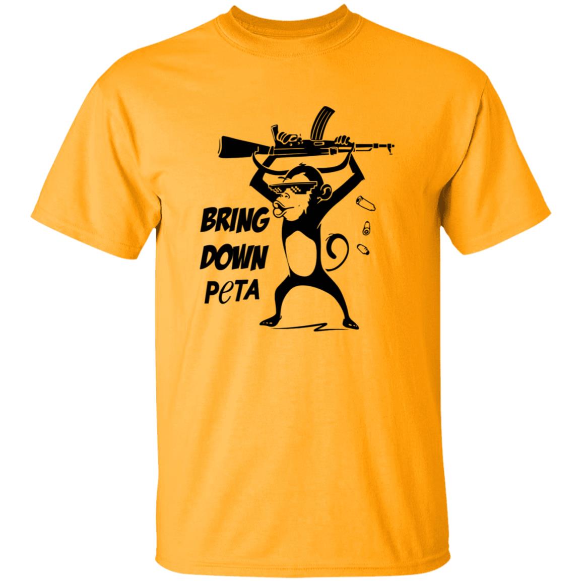 Bring Down Peta Shirt Cassandrarules Bring Down Peta Shirt Monkey With Automatic Rifle Shirt - Teechipus