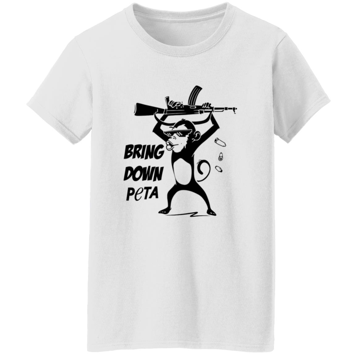 Bring Down Peta Shirt Cassandrarules Bring Down Peta Shirt Monkey With Automatic Rifle Shirt - Teechipus