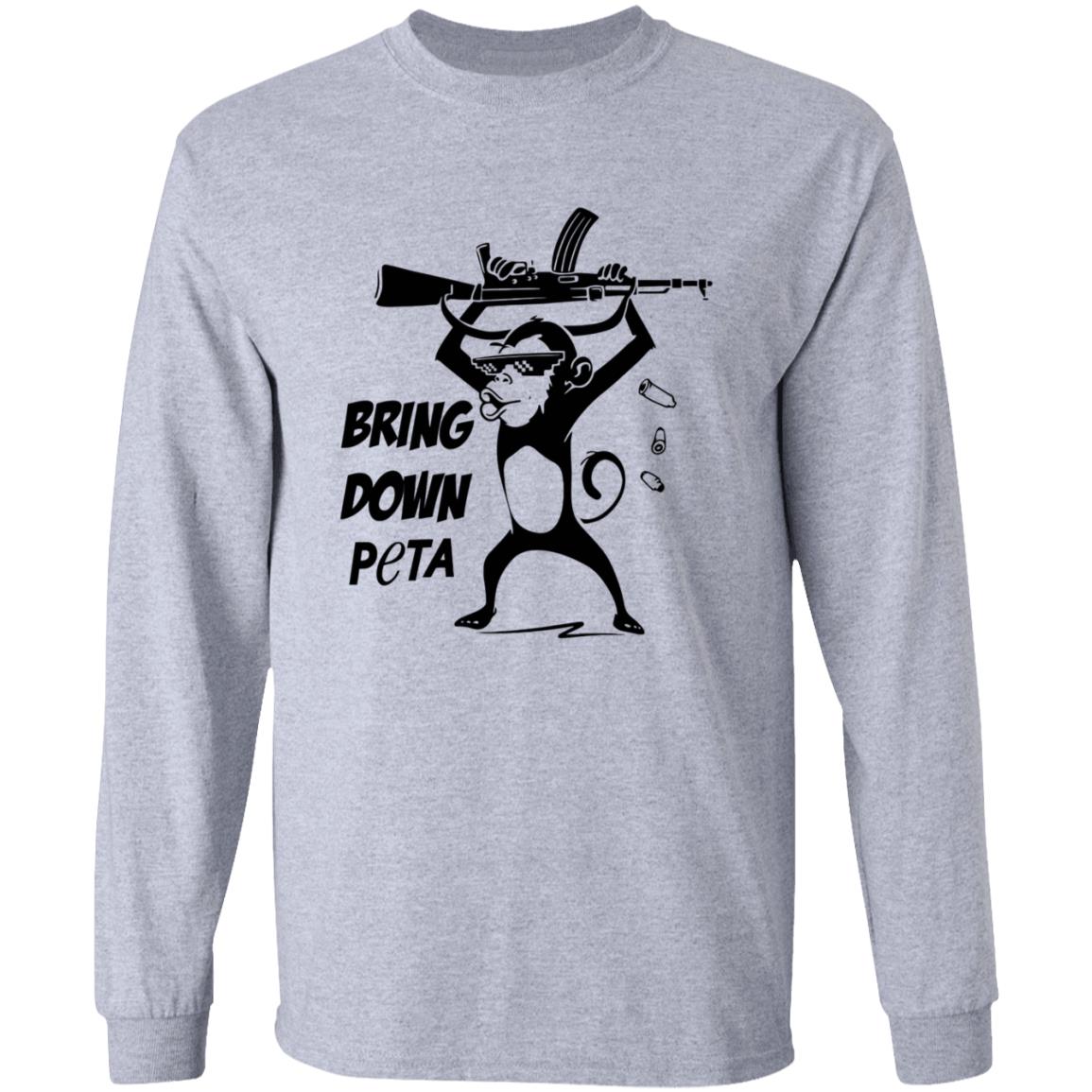 Bring Down Peta Shirt Cassandrarules Bring Down Peta Shirt Monkey With Automatic Rifle Shirt - Teechipus