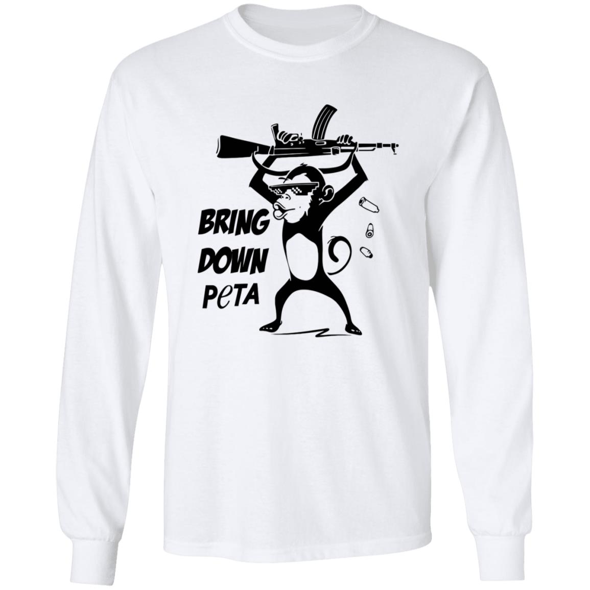 Bring Down Peta Shirt Cassandrarules Bring Down Peta Shirt Monkey With Automatic Rifle Shirt - Teechipus