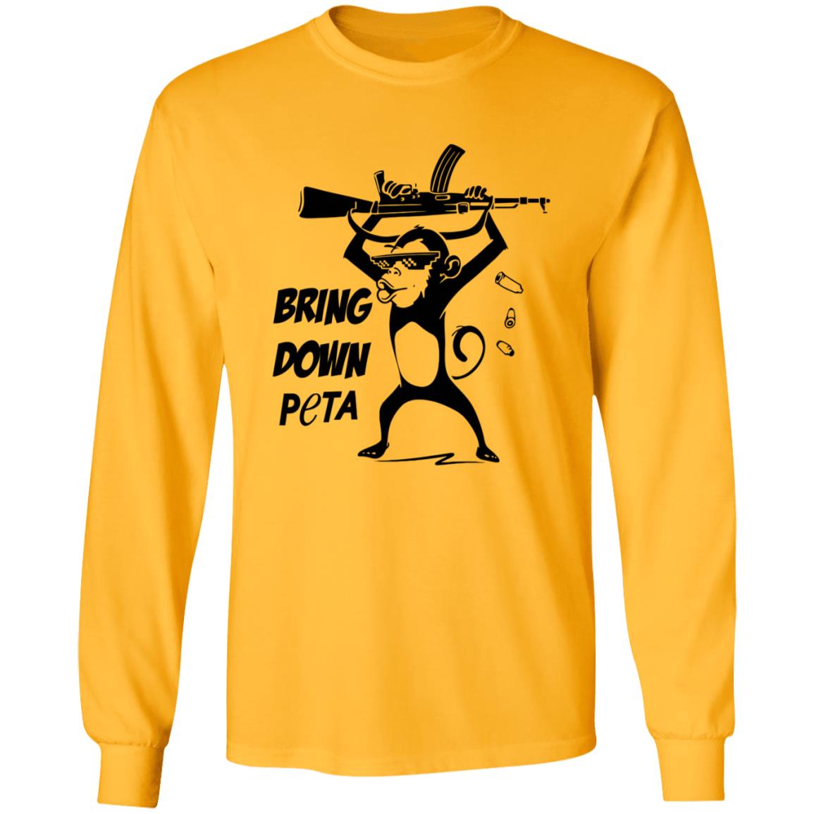 Bring Down Peta Shirt Cassandrarules Bring Down Peta Shirt Monkey With Automatic Rifle Shirt - Teechipus