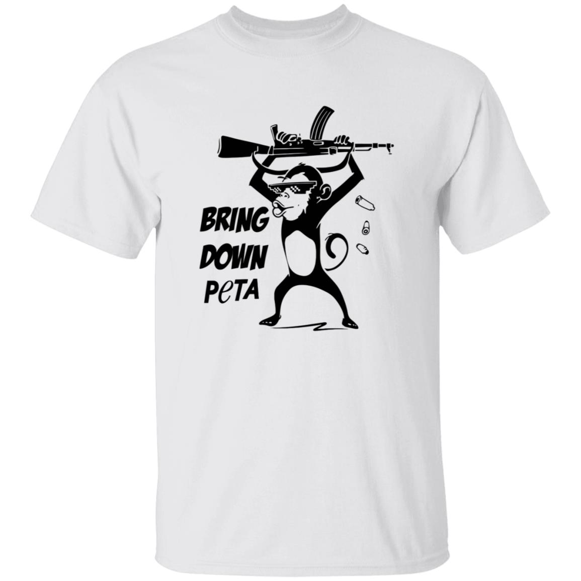 Bring Down Peta Shirt Cassandrarules Bring Down Peta Shirt Monkey With Automatic Rifle Shirt - Teechipus