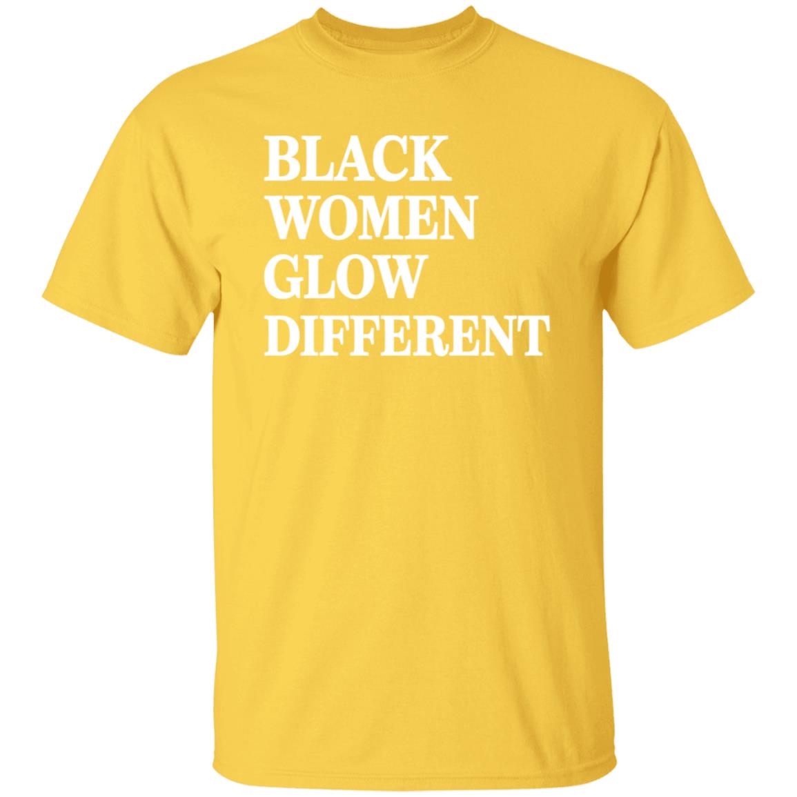 Black Women Glow Different Shirt Legendary Rootz Store - Teechipus