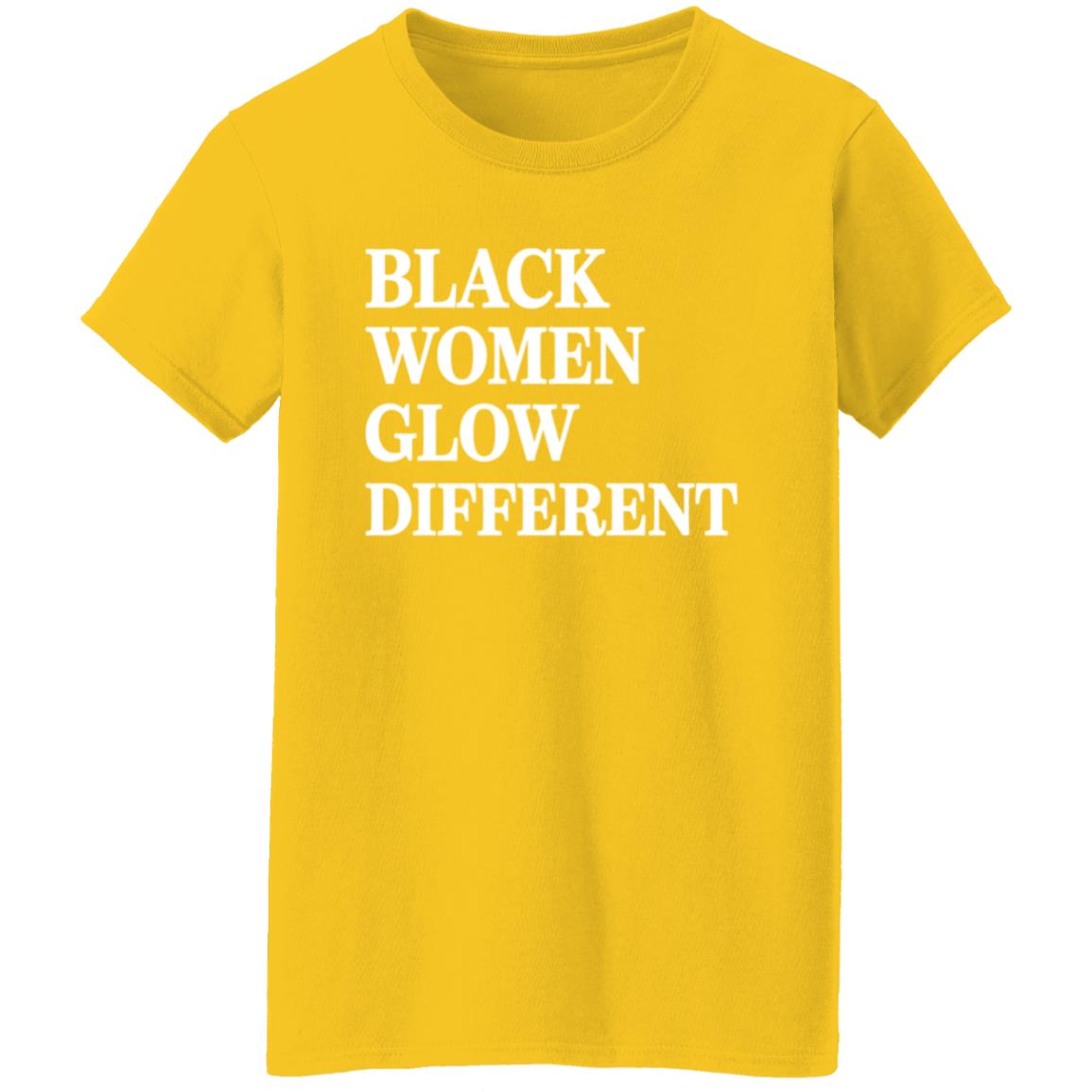Black Women Glow Different Shirt Legendary Rootz Store - Teechipus