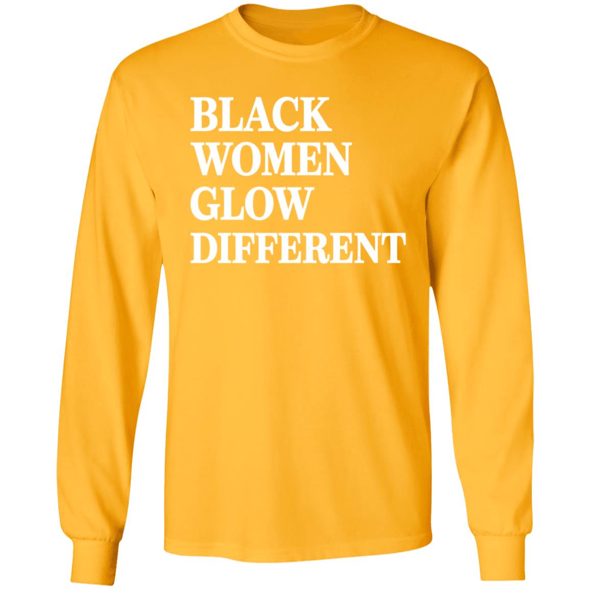 Black Women Glow Different Shirt Legendary Rootz Store - Teechipus