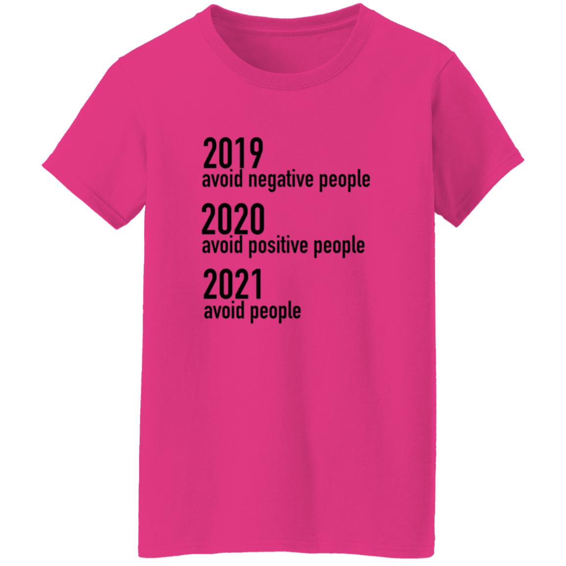 2019 Avoid Negative People 2020 Avoid Positive People 2021 Avoid People Shirt - Teechipus