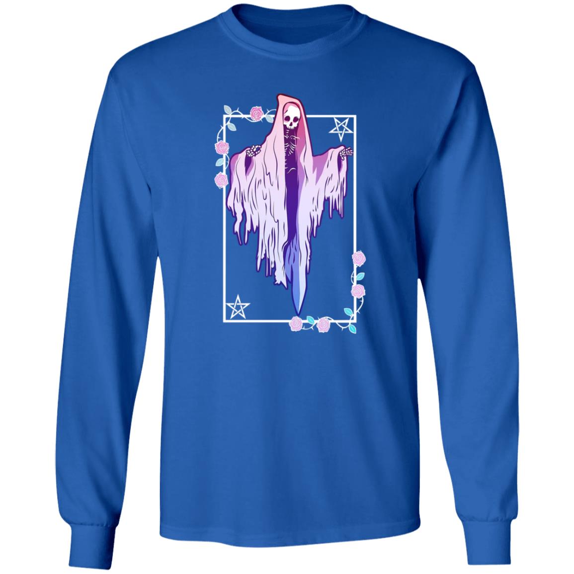 Ghost And Roses Pastel Goth Shirt - Teechipus