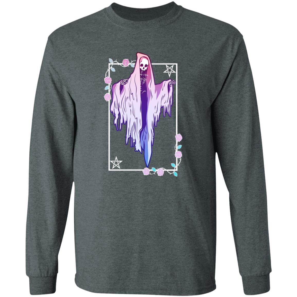 Ghost And Roses Pastel Goth Shirt - Teechipus