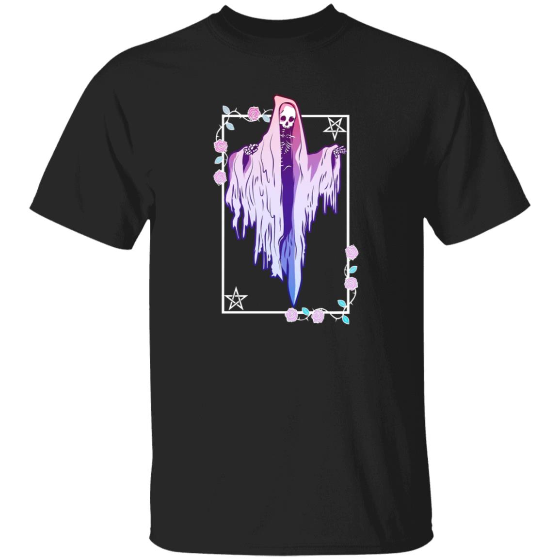 Ghost And Roses Pastel Goth Shirt - Teechipus