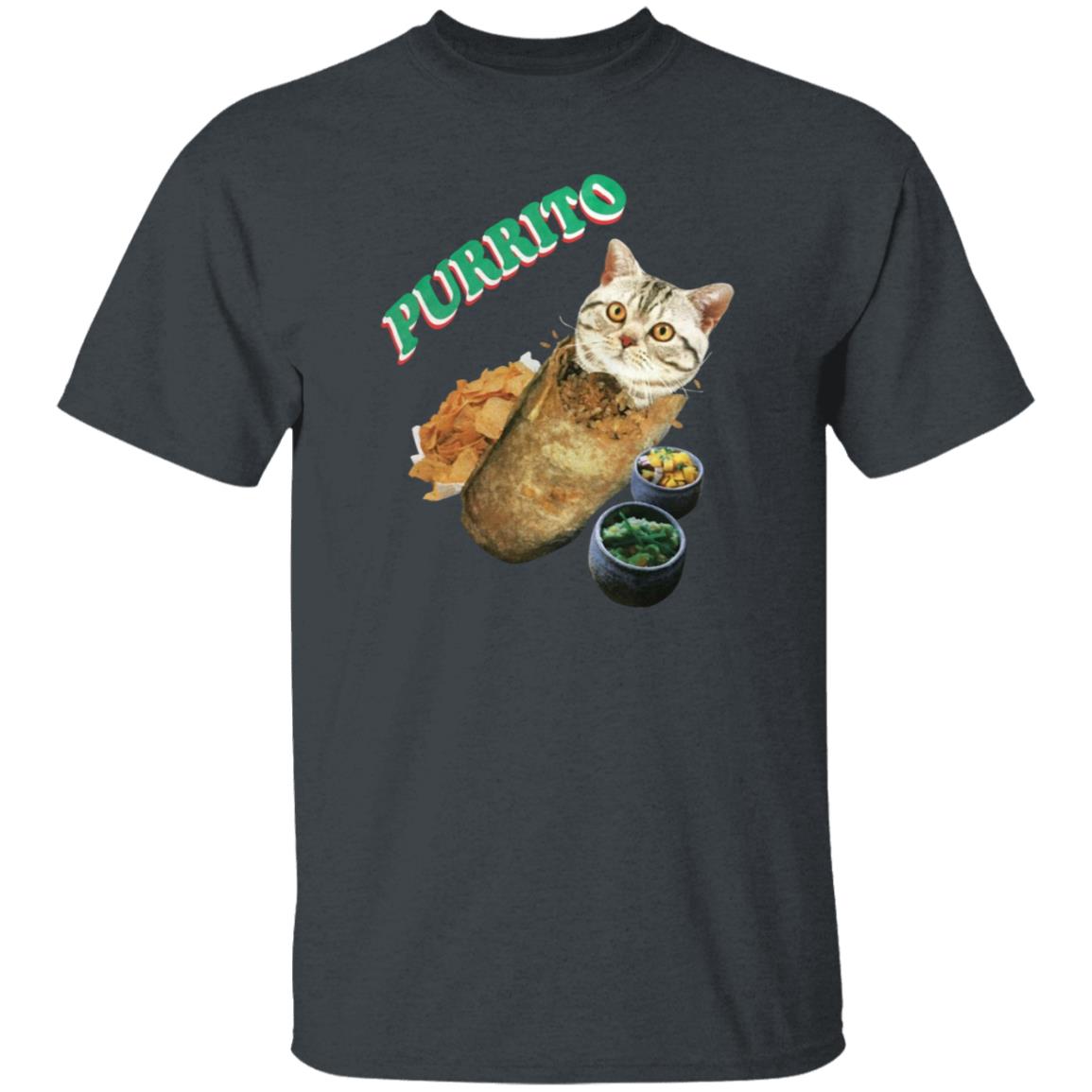 Purrito Cat In A Burrito Guacamole Guac Salsa Shirt - Teechipus