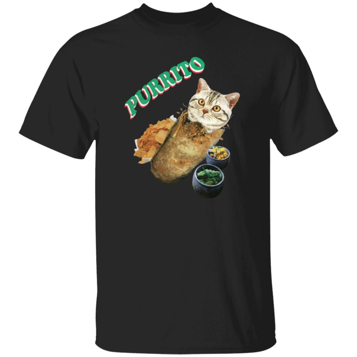 Purrito Cat In A Burrito Guacamole Guac Salsa Shirt - Teechipus