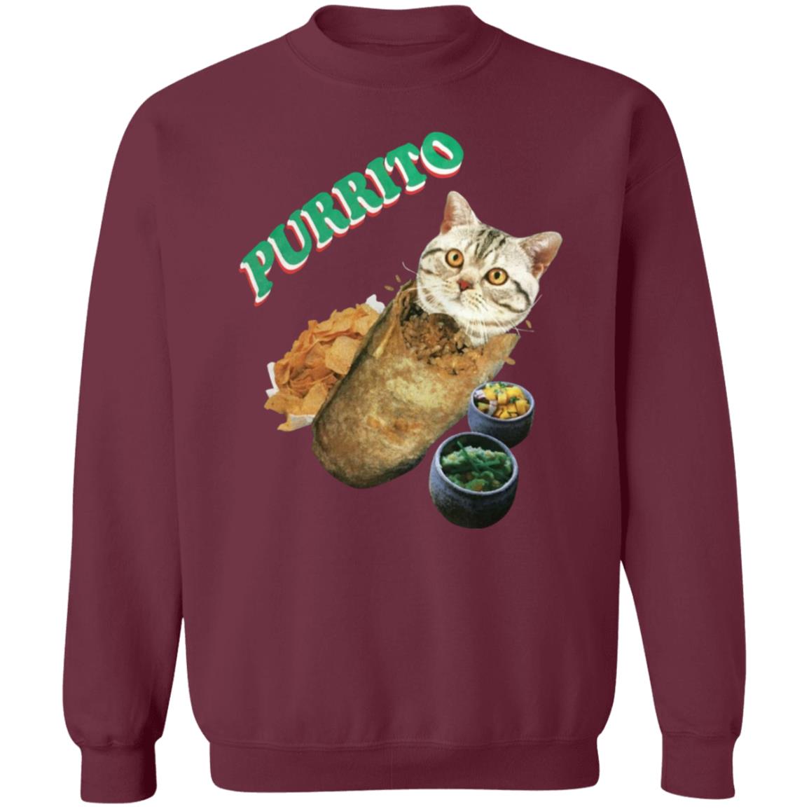 Purrito Cat In A Burrito Guacamole Guac Salsa Shirt - Teechipus