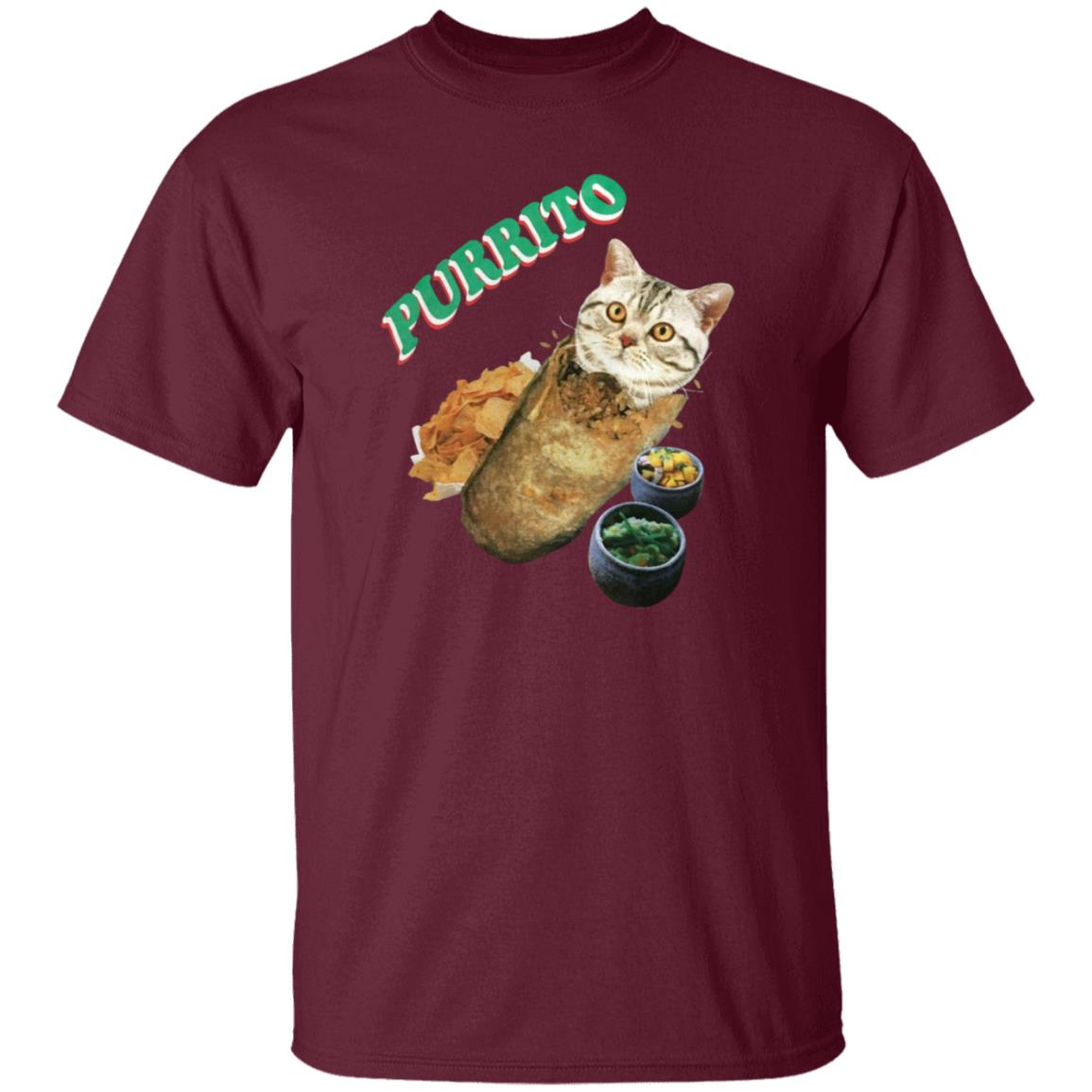 Purrito Cat In A Burrito Guacamole Guac Salsa Shirt - Teechipus