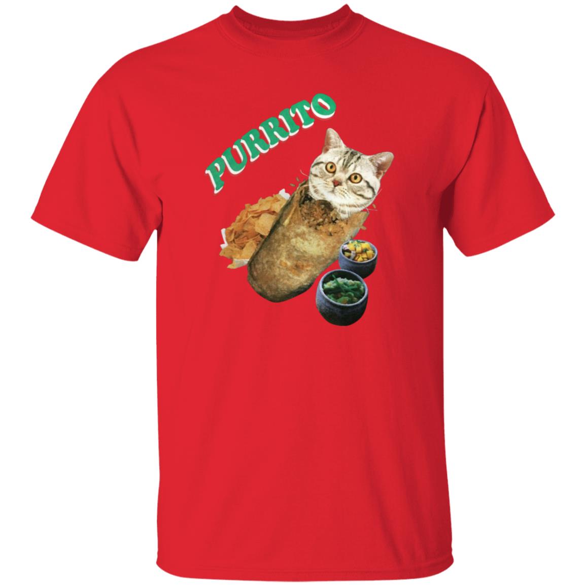 Purrito Cat In A Burrito Guacamole Guac Salsa Shirt - Teechipus