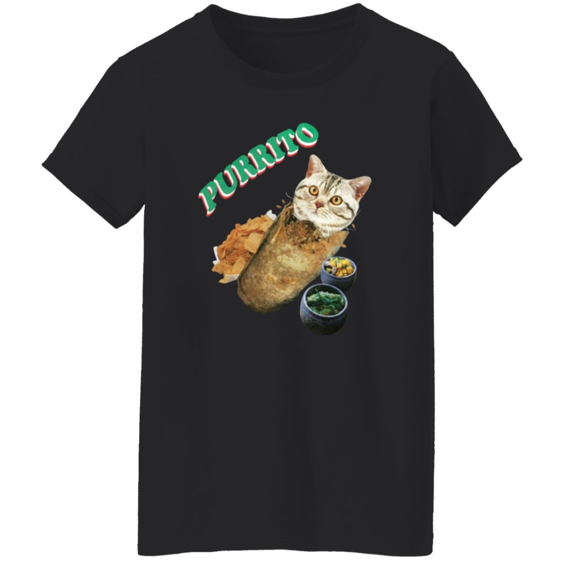 Purrito Cat In A Burrito Guacamole Guac Salsa Shirt - Teechipus