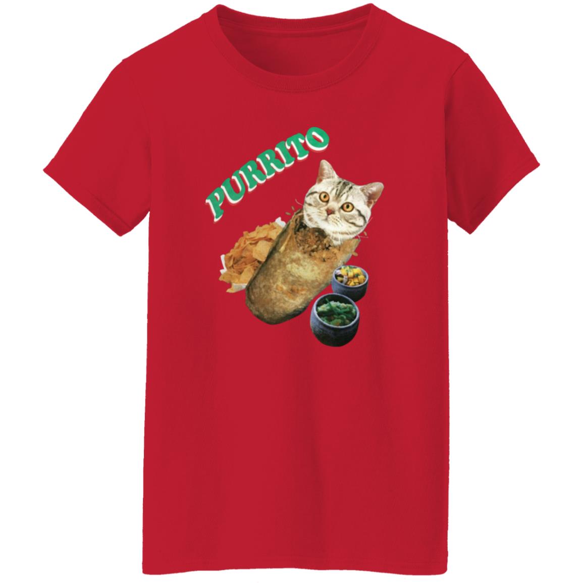 Purrito Cat In A Burrito Guacamole Guac Salsa Shirt - Teechipus