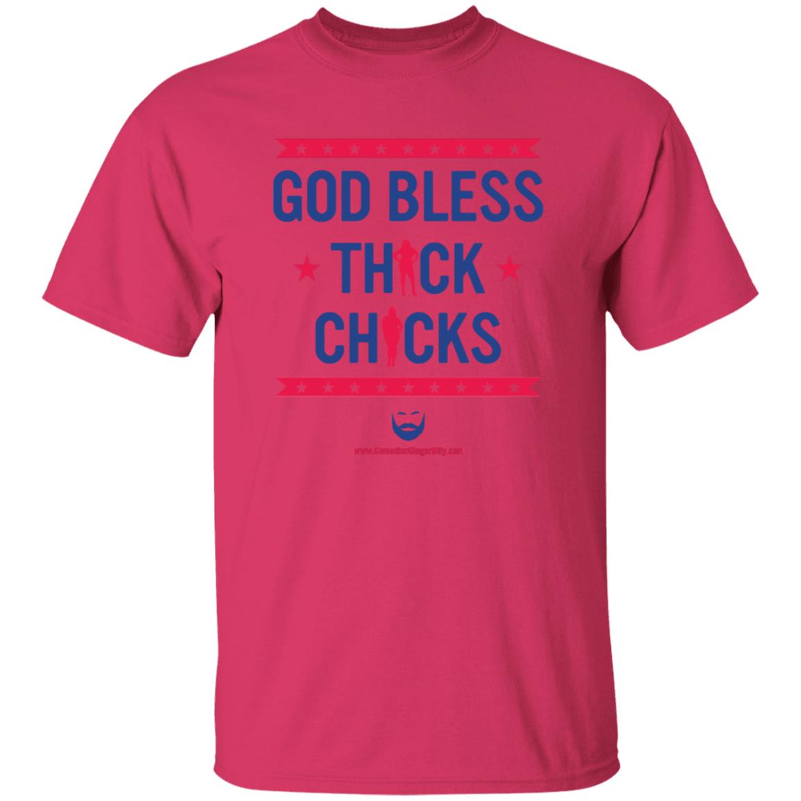 God Bless Thick Chicks T Shirt Ginger Billy Merch - Teechipus