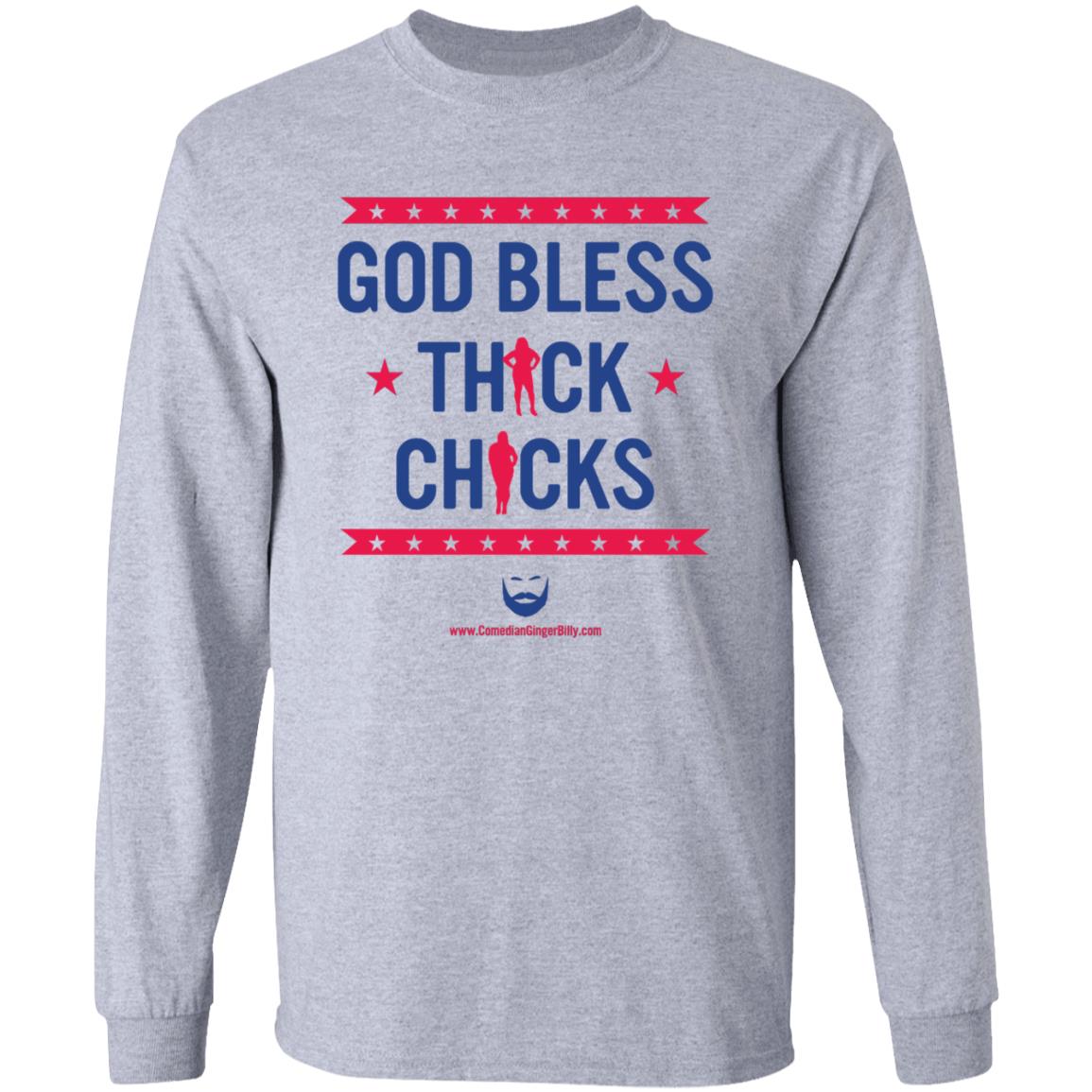 God Bless Thick Chicks T Shirt Ginger Billy Merch - Teechipus