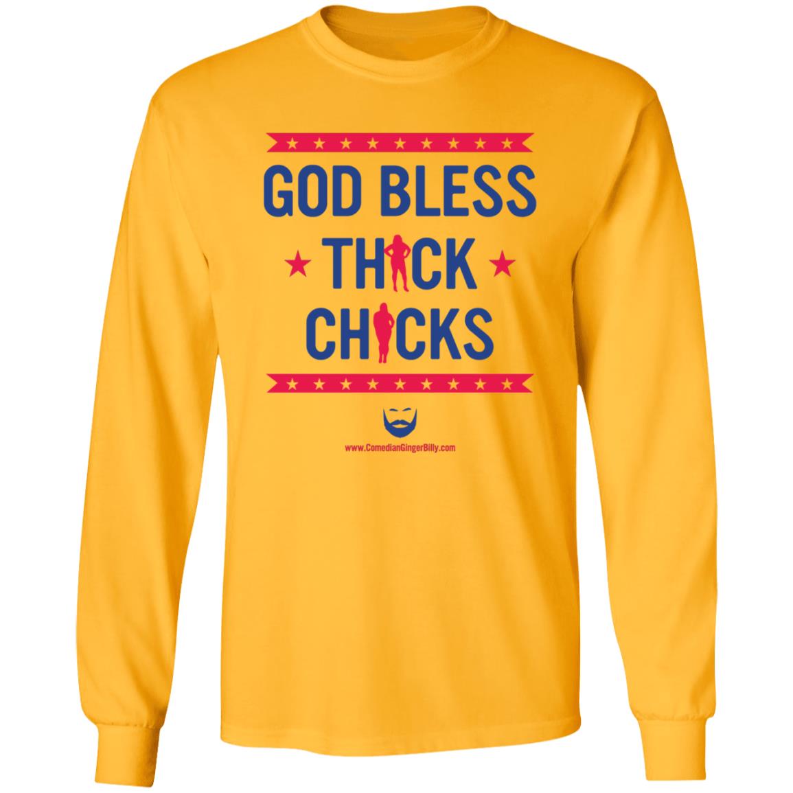 God Bless Thick Chicks T Shirt Ginger Billy Merch - Teechipus