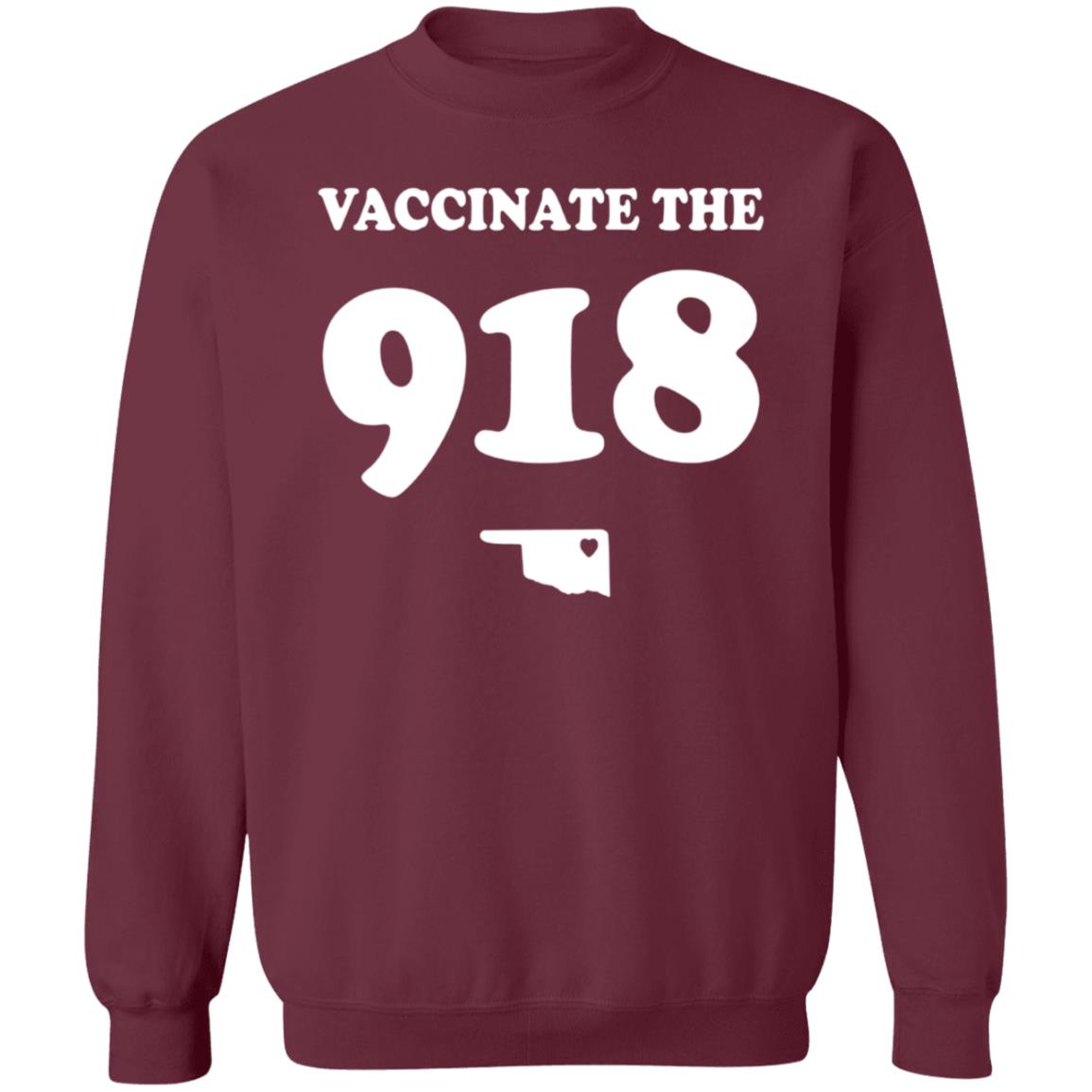 Vaccinate The 918 Shirt Tulsa Man's Vaccinate The 918 Shirt Hoodie Sweatshirt - Teechipus