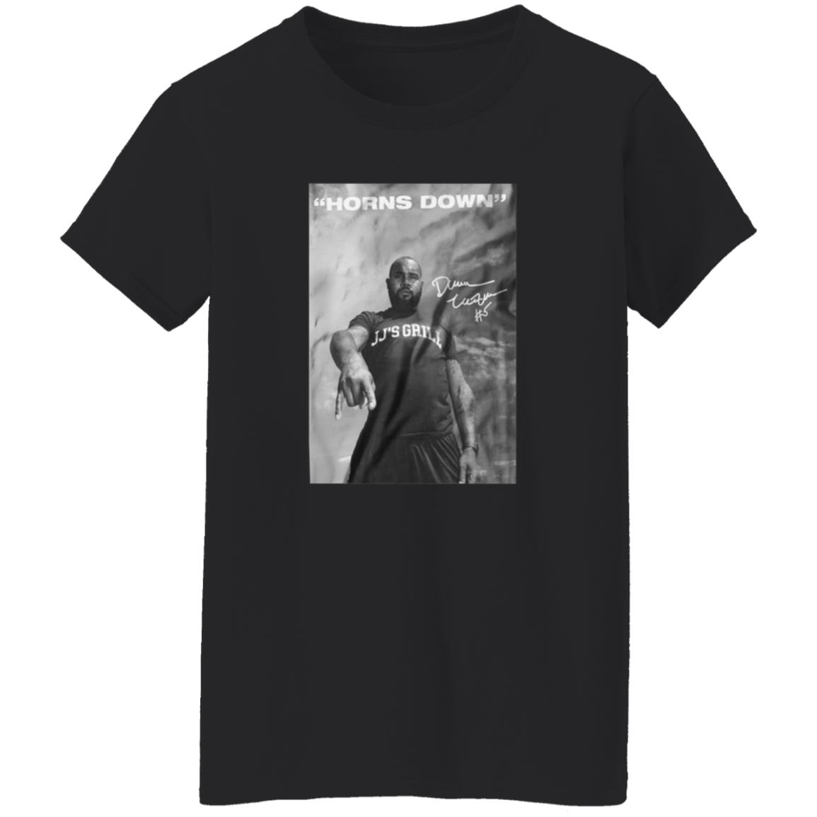 Darren Mcfadden X Jj's Grill Horns Down Shirt Jjsgrill Horns Down Shirt Limited Edition Horns Down Shirt - Teechipus