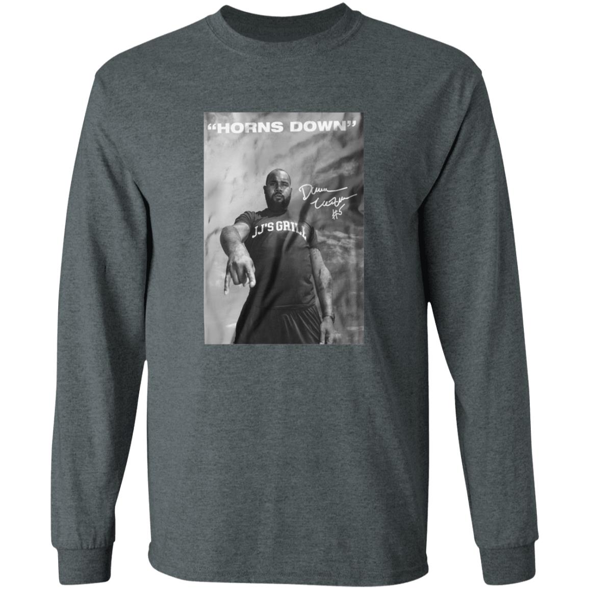 Darren Mcfadden X Jj's Grill Horns Down Shirt Jjsgrill Horns Down Shirt Limited Edition Horns Down Shirt - Teechipus