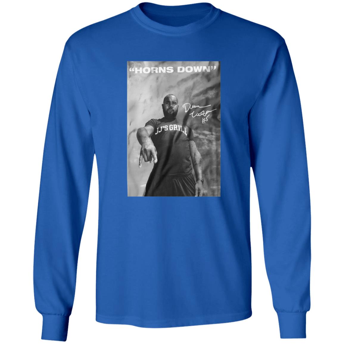 Darren Mcfadden X Jj's Grill Horns Down Shirt Jjsgrill Horns Down Shirt Limited Edition Horns Down Shirt - Teechipus