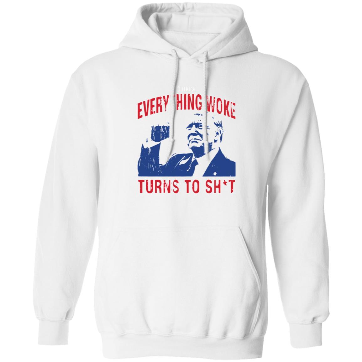 Outkick Everything Woke Turns To Shit Shirt Trump Rally Alabama Shirt - Teechipus