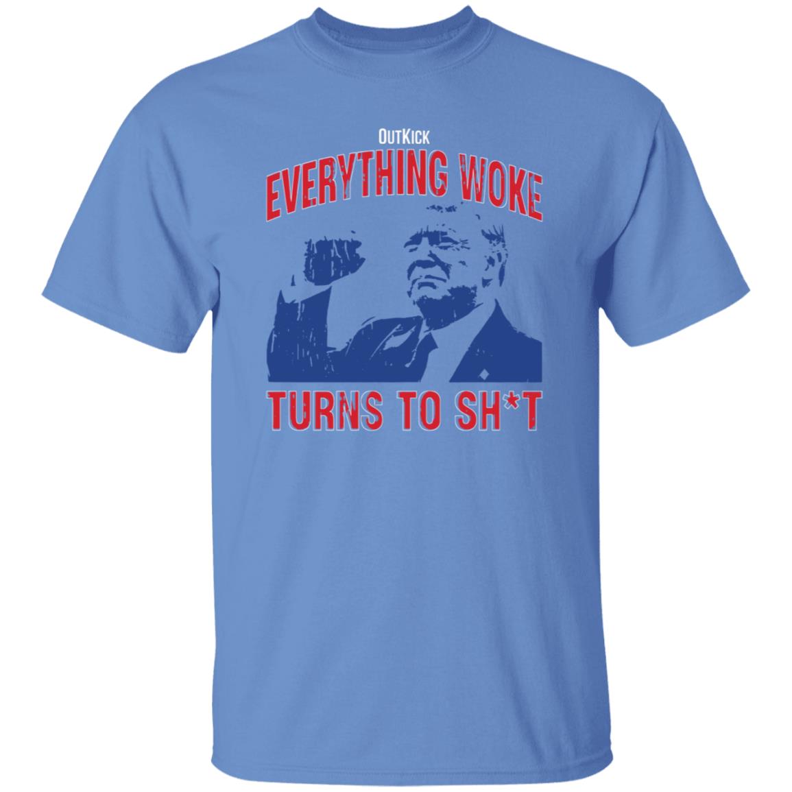 Outkick Everything Woke Turns To Shit Shirt Trump Rally Alabama Shirt - Teechipus