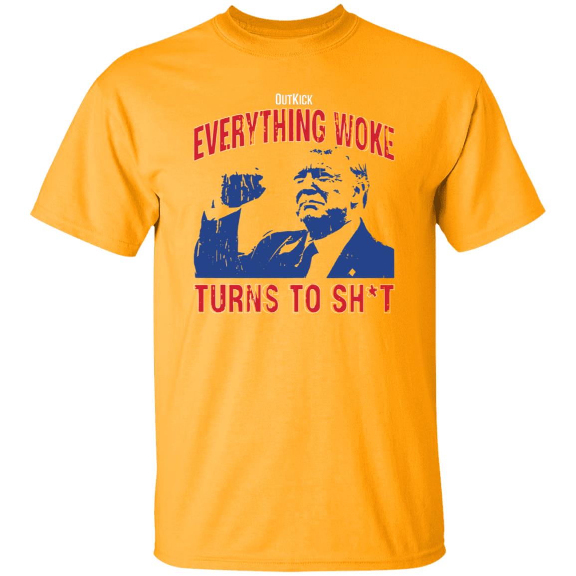 Outkick Everything Woke Turns To Shit Shirt Trump Rally Alabama Shirt - Teechipus
