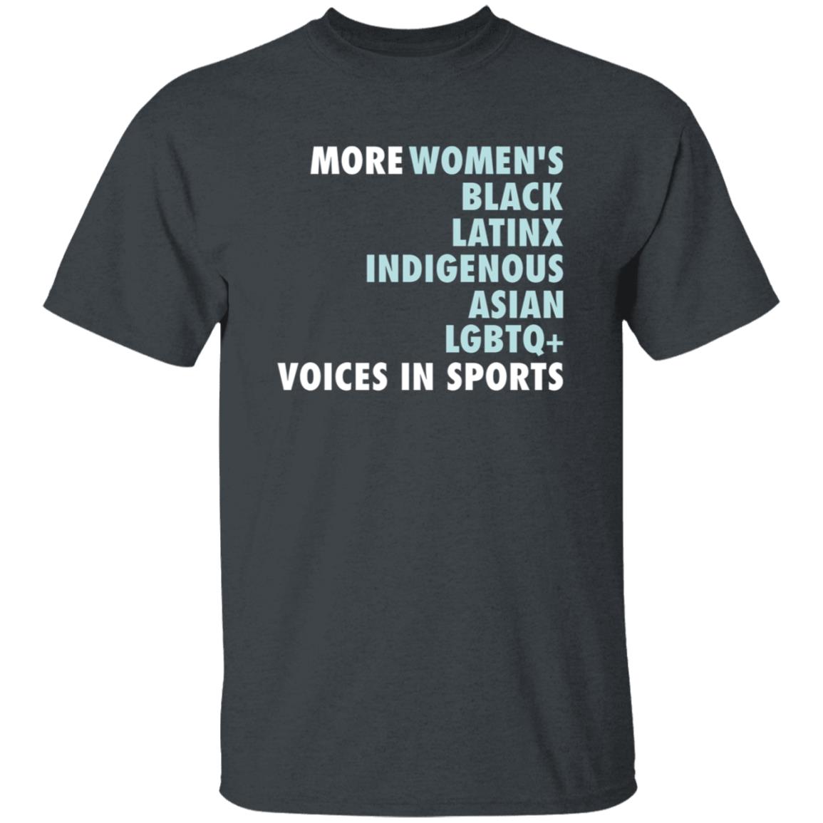 More Women's Black Latinx Indigenous Asian Lgbtq Voice In Sport Shirt Gotham FC More Diverse Voices In Sports Shirt - Teechipus