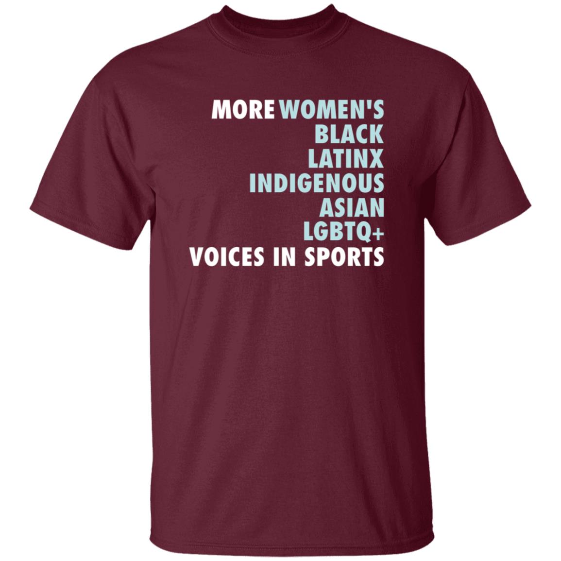 More Women's Black Latinx Indigenous Asian Lgbtq Voice In Sport Shirt Gotham FC More Diverse Voices In Sports Shirt - Teechipus