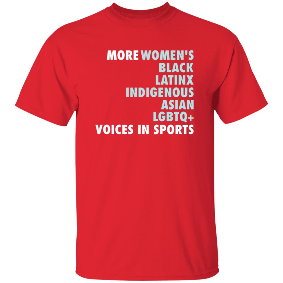 More Women's Black Latinx Indigenous Asian Lgbtq Voice In Sport Shirt Gotham FC More Diverse Voices In Sports Shirt - Teechipus