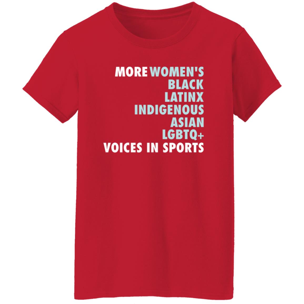 More Women's Black Latinx Indigenous Asian Lgbtq Voice In Sport Shirt Gotham FC More Diverse Voices In Sports Shirt - Teechipus