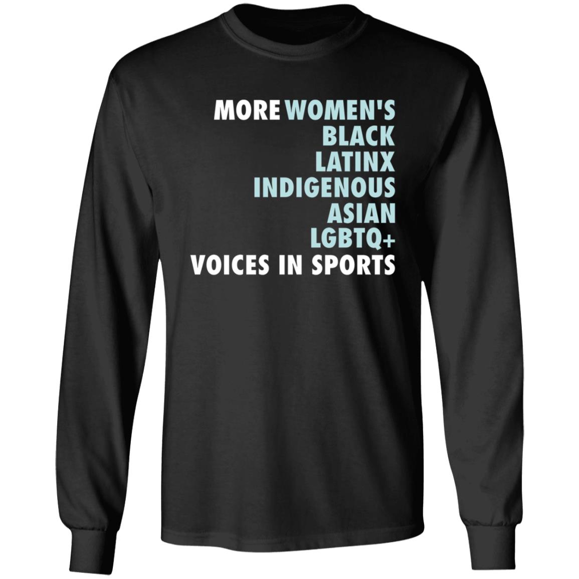More Women's Black Latinx Indigenous Asian Lgbtq Voice In Sport Shirt Gotham FC More Diverse Voices In Sports Shirt - Teechipus