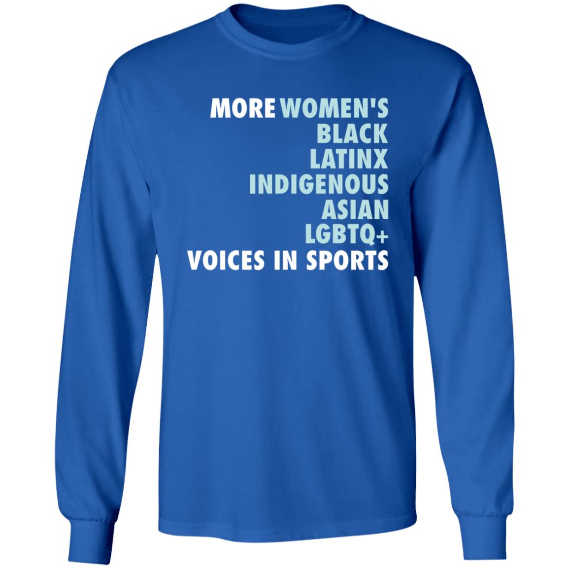 More Women's Black Latinx Indigenous Asian Lgbtq Voice In Sport Shirt Gotham FC More Diverse Voices In Sports Shirt - Teechipus