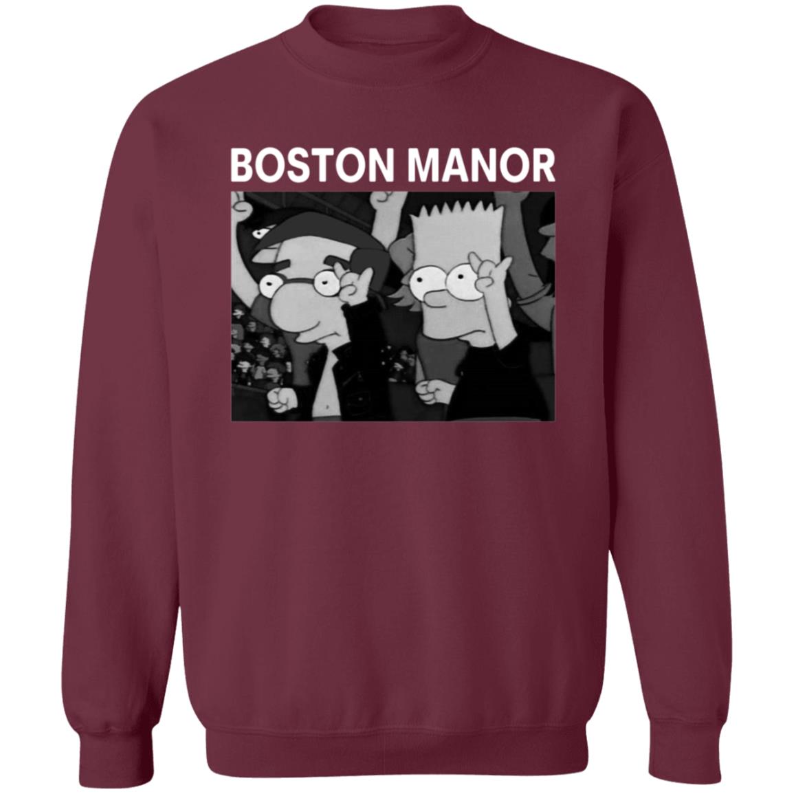 Boston Manor Simpsons Shirt Bostonmanorband Boston Manor Simpsons Shirt Boston Manor Bart And Milhouse Shirt - Teechipus