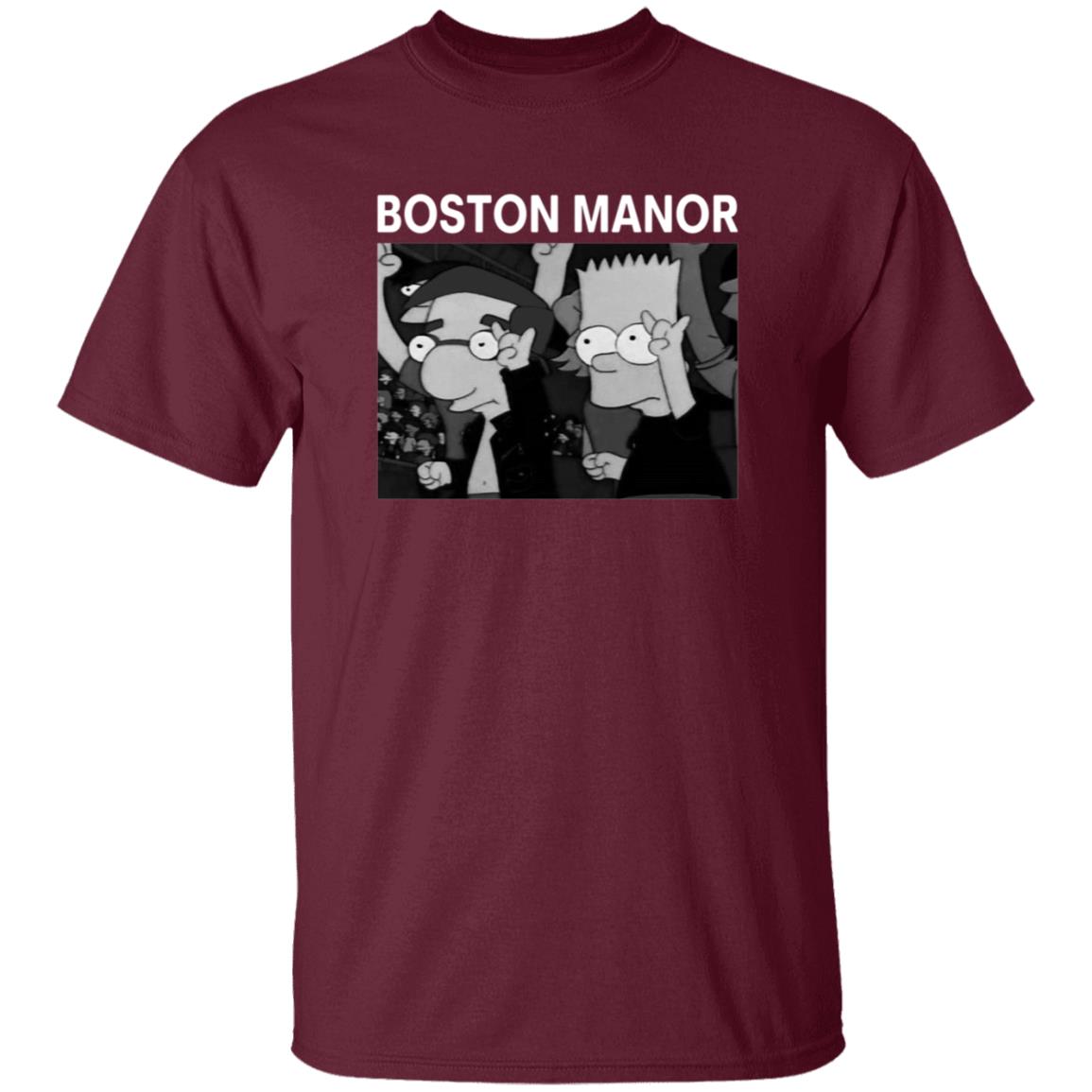 Boston Manor Simpsons Shirt Bostonmanorband Boston Manor Simpsons Shirt Boston Manor Bart And Milhouse Shirt - Teechipus