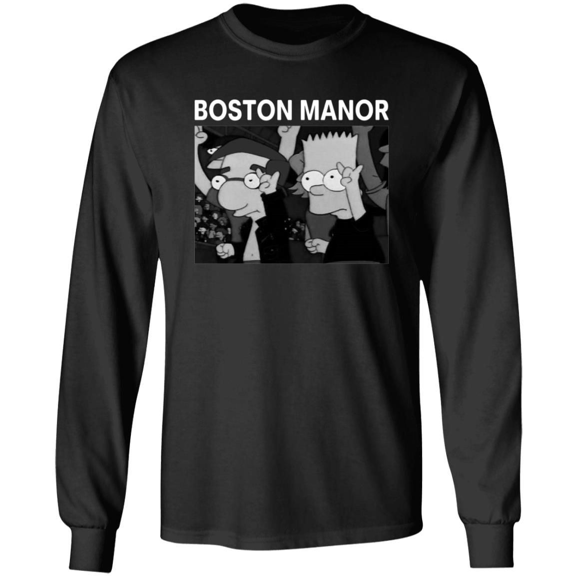 Boston Manor Simpsons Shirt Bostonmanorband Boston Manor Simpsons Shirt Boston Manor Bart And Milhouse Shirt - Teechipus