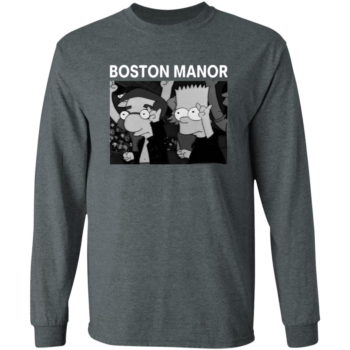 Boston Manor Simpsons Shirt Bostonmanorband Boston Manor Simpsons Shirt Boston Manor Bart And Milhouse Shirt - Teechipus