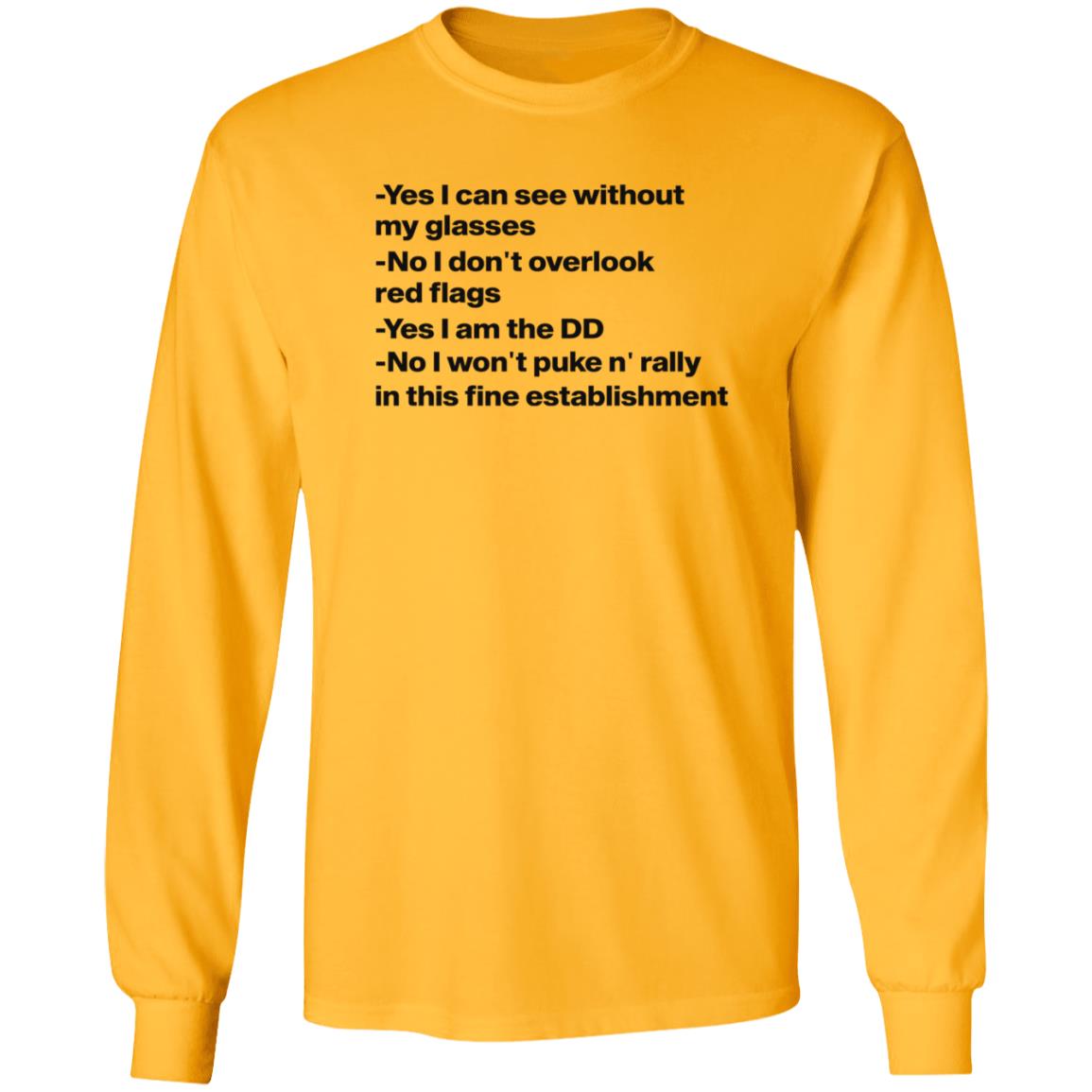 Yes I Can See Without My Glasses No I Don't Overlook Red Flags Shirt Ho Nicolekschubert Yes I Can See Without My Glasses Shirt - Teechipus