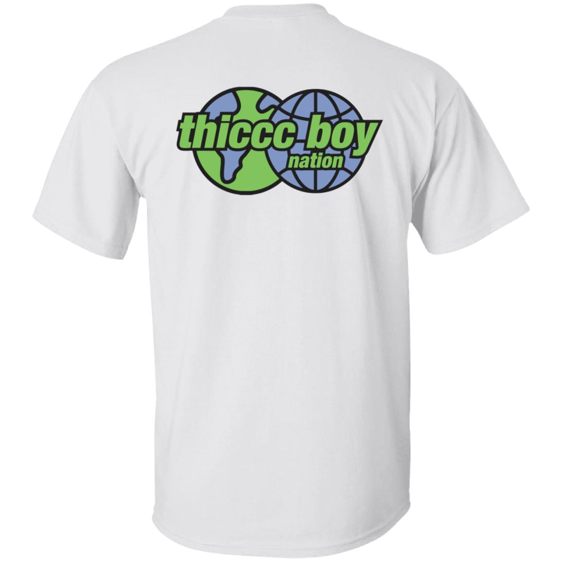 Thiccc Boy Merch Globe White Tee Shirt Brendanschaubmerch Thiccc Boy Globe White Tee Shirt Hoodie Sweatshirt - Teechipus