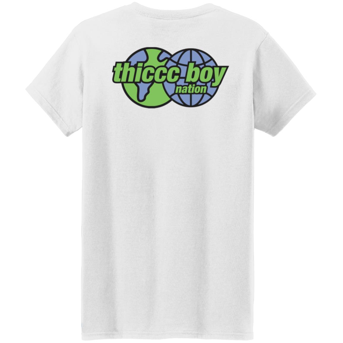 Thiccc Boy Merch Globe White Tee Shirt Brendanschaubmerch Thiccc Boy Globe White Tee Shirt Hoodie Sweatshirt - Teechipus