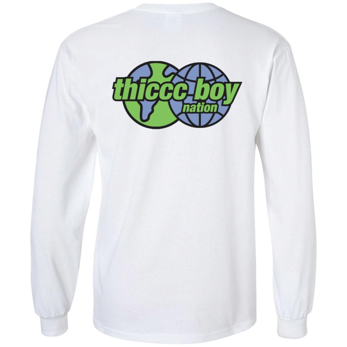 Thiccc Boy Merch Globe White Tee Shirt Brendanschaubmerch Thiccc Boy Globe White Tee Shirt Hoodie Sweatshirt - Teechipus
