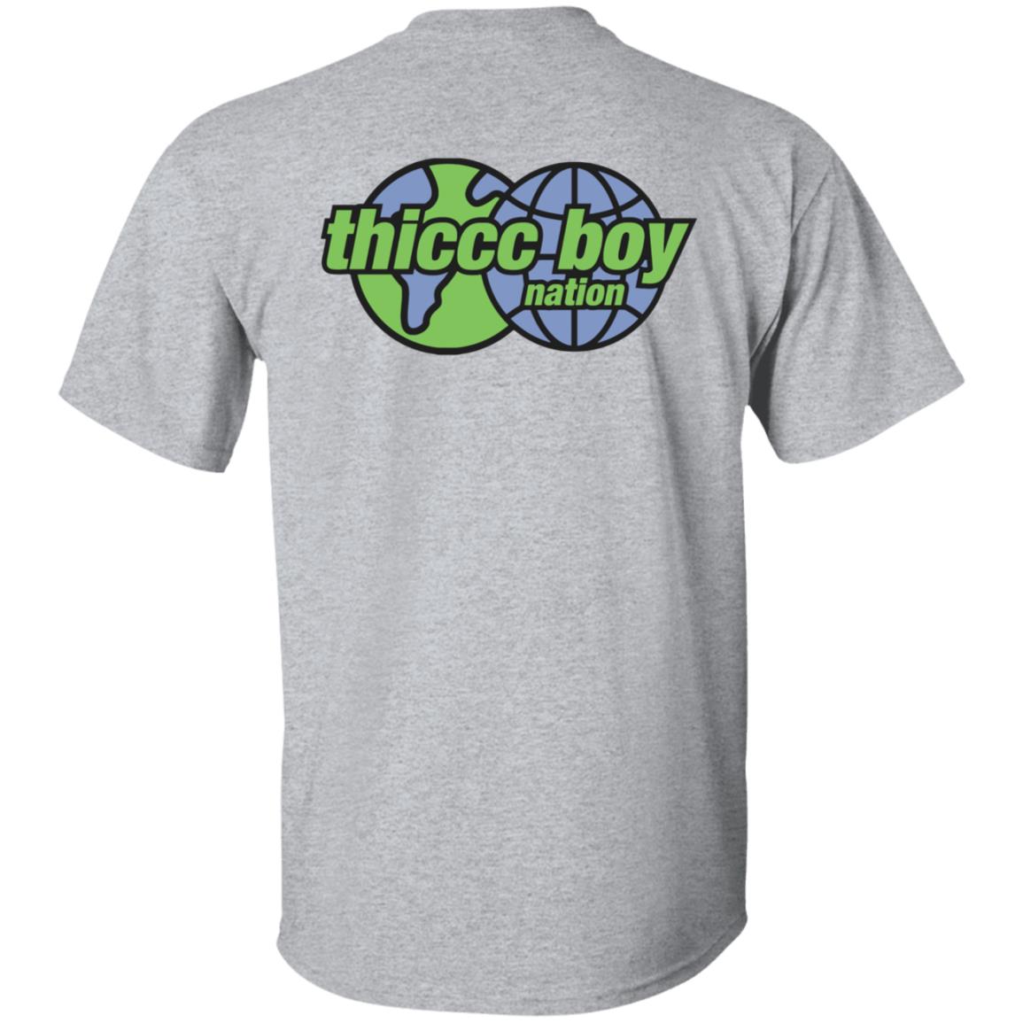 Thiccc Boy Merch Globe White Tee Shirt Brendanschaubmerch Thiccc Boy Globe White Tee Shirt Hoodie Sweatshirt - Teechipus