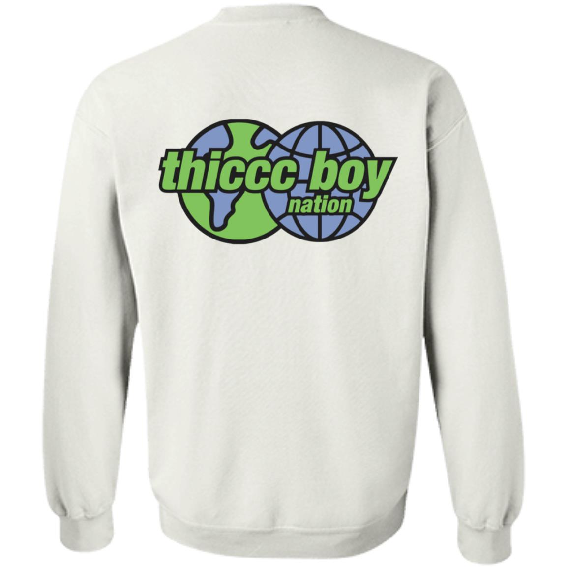 Thiccc Boy Merch Globe White Tee Shirt Brendanschaubmerch Thiccc Boy Globe White Tee Shirt Hoodie Sweatshirt - Teechipus