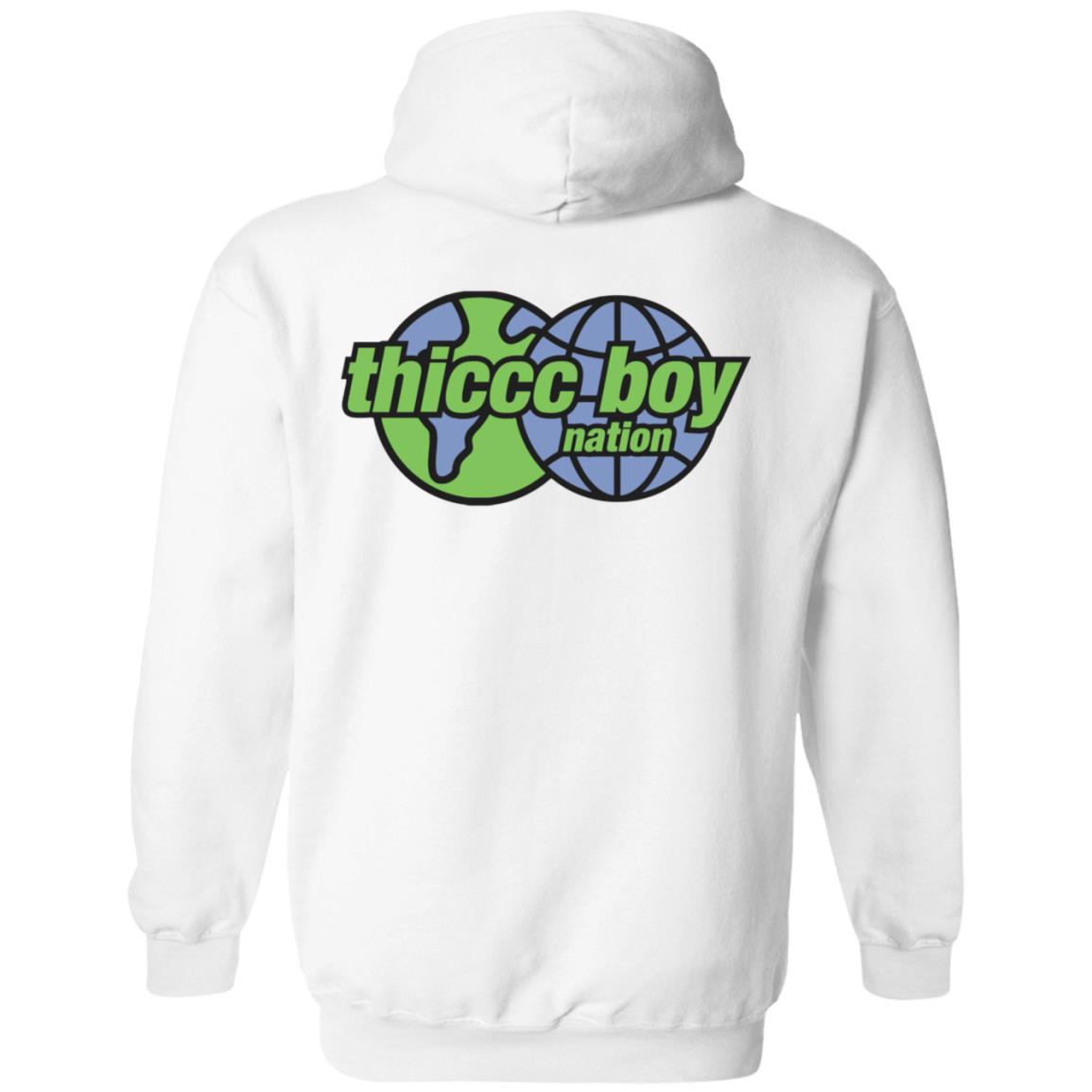 Thiccc Boy Merch Globe White Tee Shirt Brendanschaubmerch Thiccc Boy Globe White Tee Shirt Hoodie Sweatshirt - Teechipus