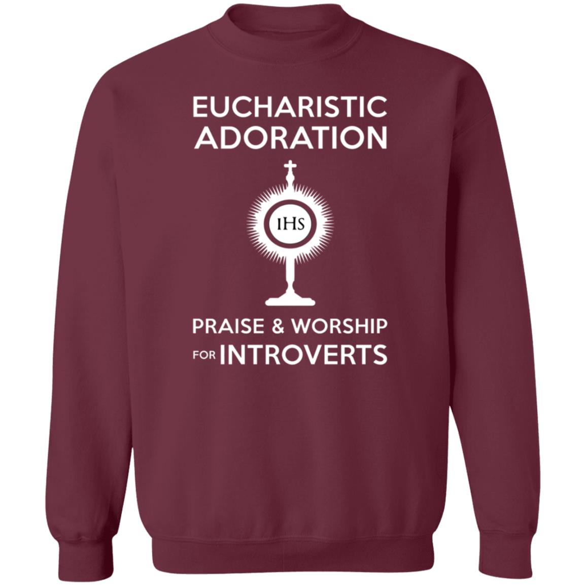 Eucharistic Adoration Praise And Worship For Introverts Shirt Nerdycatholictees Store Eucharistic Adoration Praise And Worship For Introverts Shirt Hoodie Sweatshirt - Teechipus