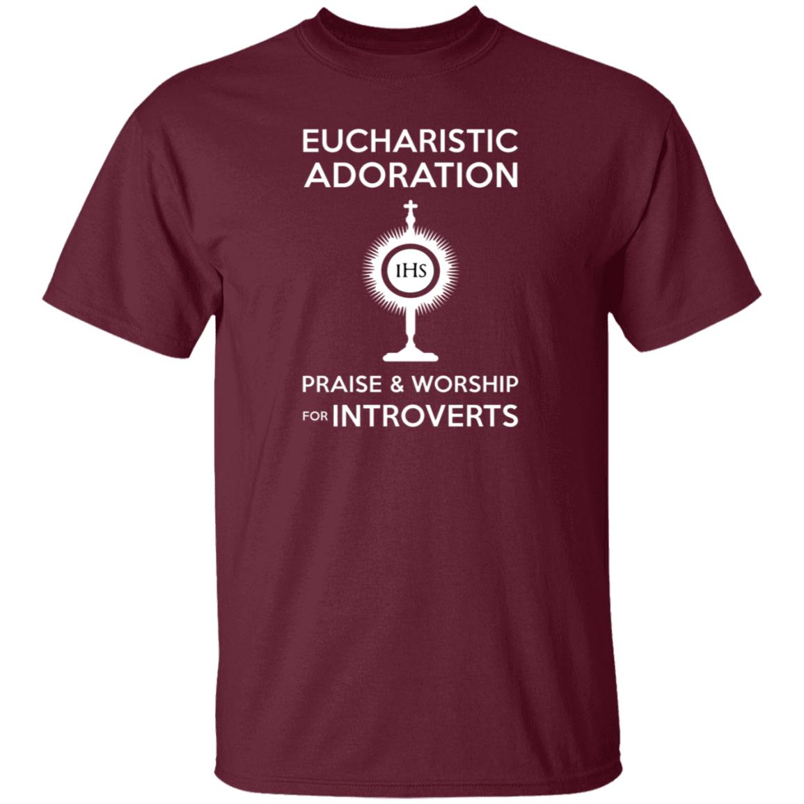 Eucharistic Adoration Praise And Worship For Introverts Shirt Nerdycatholictees Store Eucharistic Adoration Praise And Worship For Introverts Shirt Hoodie Sweatshirt - Teechipus