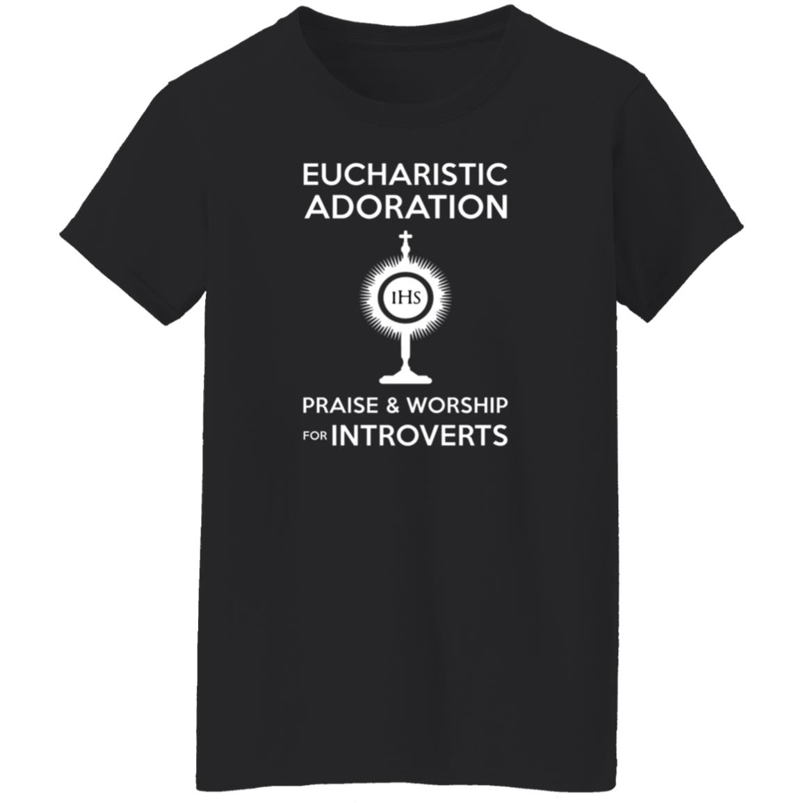 Eucharistic Adoration Praise And Worship For Introverts Shirt Nerdycatholictees Store Eucharistic Adoration Praise And Worship For Introverts Shirt Hoodie Sweatshirt - Teechipus